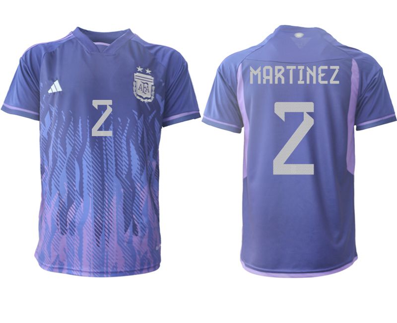 Men 2022 World Cup National Team Argentina away aaa version purple #2 Soccer Jersey